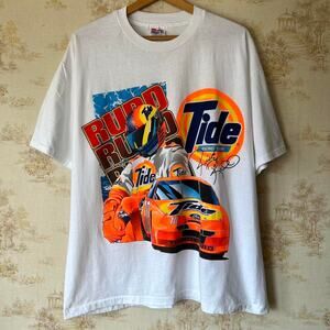 Vintage 90s Ricky Rudd Tide NASCAR T-Shirt | Single Stitch Graphic | Size XL